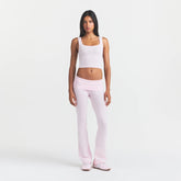 COTTON JERSEY FOLDOVER PANT | CHERRY BLOSSOM ON A MODEL FRONT VIEW @ | FOCUS: 0.0, 1.0, 0.9