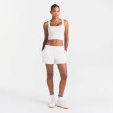 COTTON RIB TANK | MARBLE ON A MODEL FRONT VIEW @ | FOCUS: 0.0, 1.0, 0.9