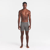 SKIMS STRETCH MENS 5" BOXER BRIEF | GUNMETAL ON A MODEL FRONT VIEW @ | FOCUS: 0.0, 1.0, 0.9