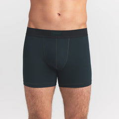 SKIMS COTTON MENS 3" BOXER BRIEF 3-PACK | VERDANT MULTI ON A MODEL FRONT VIEW @ | FOCUS: 0.0, 1.0, 0.9