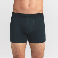 SKIMS COTTON MENS 3" BOXER BRIEF 5-PACK | VERDANT SKY MULTI ON A MODEL FRONT VIEW @ | FOCUS: 0.0, 1.0, 0.9