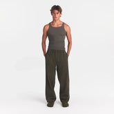 WOVEN MENS PULL-ON PANT | JUNGLE ON A MODEL FRONT VIEW @ | FOCUS: 0.0, 1.0, 0.9