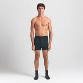 SKIMS COTTON MENS KNIT BOXER | VERDANT ON A MODEL FRONT VIEW @ | FOCUS: 0.0, 1.0, 0.9