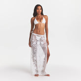 LACE COVER-UPS LONG SKIRT | SNOW ON A MODEL FRONT VIEW @ | FOCUS: 0.0, 1.0, 0.9