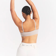 NikeSKIMS STUDIO STRETCH SEAM FRONT MICRO BRA | LINENON A MODEL FRONT