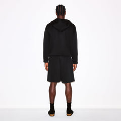 FLEECE LOUNGE MENS RELAXED ZIP UP HOODIE | WASHED ONYX ON A MODEL FRONT VIEW @ | FOCUS: 0.0, 1.0, 0.9