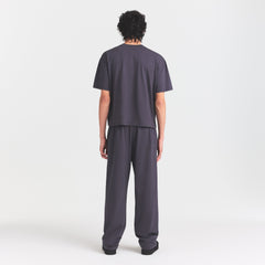 HEAVYWEIGHT COTTON MENS RELAXED PANT | RAVEN ON A MODEL FRONT VIEW @ | FOCUS: 0.0, 1.0, 0.9