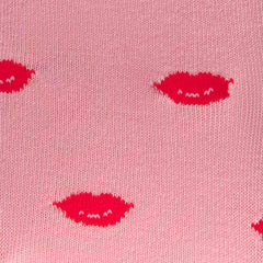 VALENTINES SOCK 3-PACK | HALITE LIPS PRINT MULTI FLAT ON A WHITE BACKGROUND