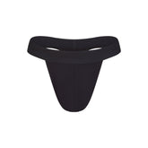 SKIMS STRETCH MENS THONG | OBSIDIAN FLAT ON A WHITE BACKGROUND