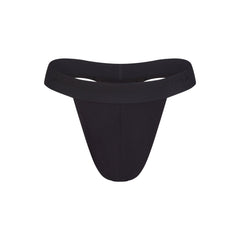SKIMS STRETCH MENS THONG | OBSIDIAN FLAT ON A WHITE BACKGROUND