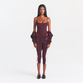 FITS EVERYBODY CAMI BODYSUIT | CURRANT ON A MODEL | FOCUS: 0.0, 1.0, 0.9