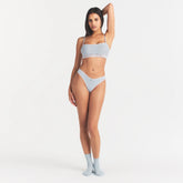 LIGHTWEIGHT COTTON LACE THONG | AIRSPACE ON A MODEL FRONT VIEW @ | FOCUS: 0.0, 1.0, 0.9