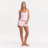 COTTON JERSEY SCOOP NECK CAMI | CHERRY BLOSSOM ON A MODEL FRONT VIEW @ | FOCUS: 0.0, 1.0, 0.9
