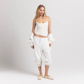 COTTON JERSEY SCOOP NECK CAMI | MARBLE ON A MODEL FRONT VIEW S | FOCUS: 0.0, 1.0, 0.9
