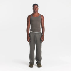 SKIMS COTTON MENS RIB TANK 3-PACK | JUNGLE MULTI ON A MODEL FRONT VIEW @ | FOCUS: 0.0, 1.0, 0.9