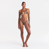 FITS EVERYBODY LACE MICRO BRALETTE | UMBER LEOPARD PRINT ON A MODEL FRONT VIEW @ | FOCUS: 0.0, 1.0, 0.9