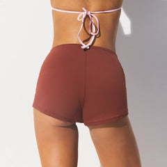 SIGNATURE SWIM SHORT BIKINI BOTTOM | HENNA ON A MODEL BACK VIEW @ | FOCUS: 0.0, 1.0, 0.9 @ | FOCUS: 0.0, 1.0, 0.9