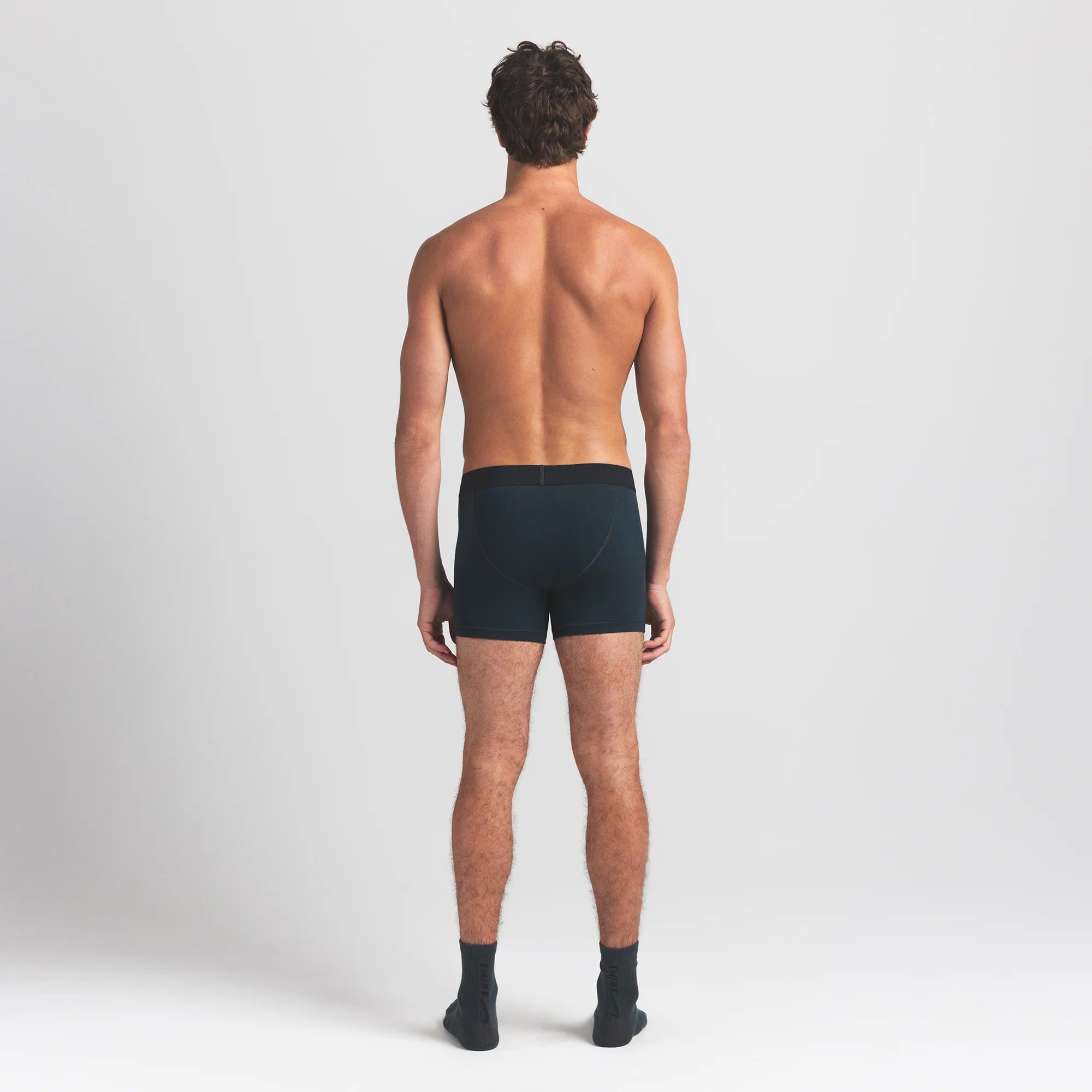 SKIMS COTTON MENS 3" BOXER BRIEF 3-PACK | VERDANT MULTI ON A MODEL BACK VIEW @ | FOCUS: 0.0, 1.0, 0.9