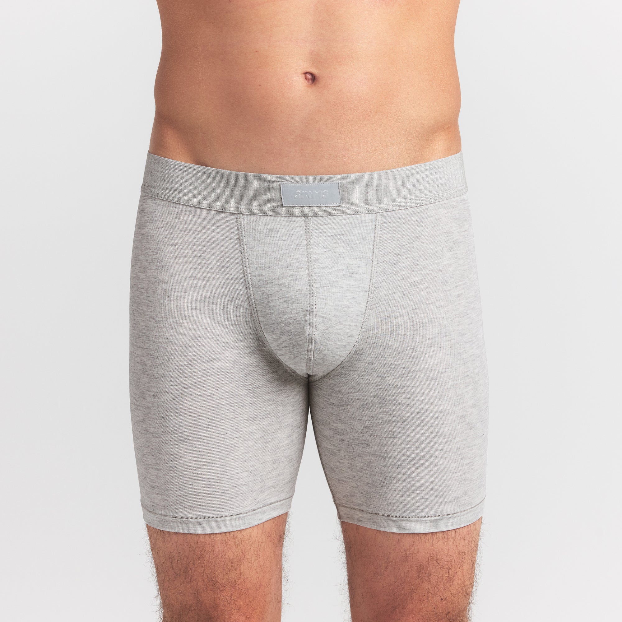 SKIMS COTTON MENS 5" BOXER BRIEF 3-PACK | VERDANT MULTI ON A MODEL FRONT VIEW @ | FOCUS: 0.0, 1.0, 0.9