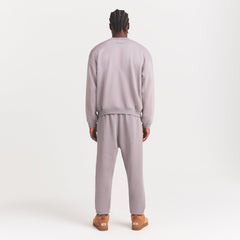 FLEECE LOUNGE MENS RELAXED HIGH CREWNECK | SHADOW ON A MODEL FRONT VIEW @ | FOCUS: 0.0, 1.0, 0.9