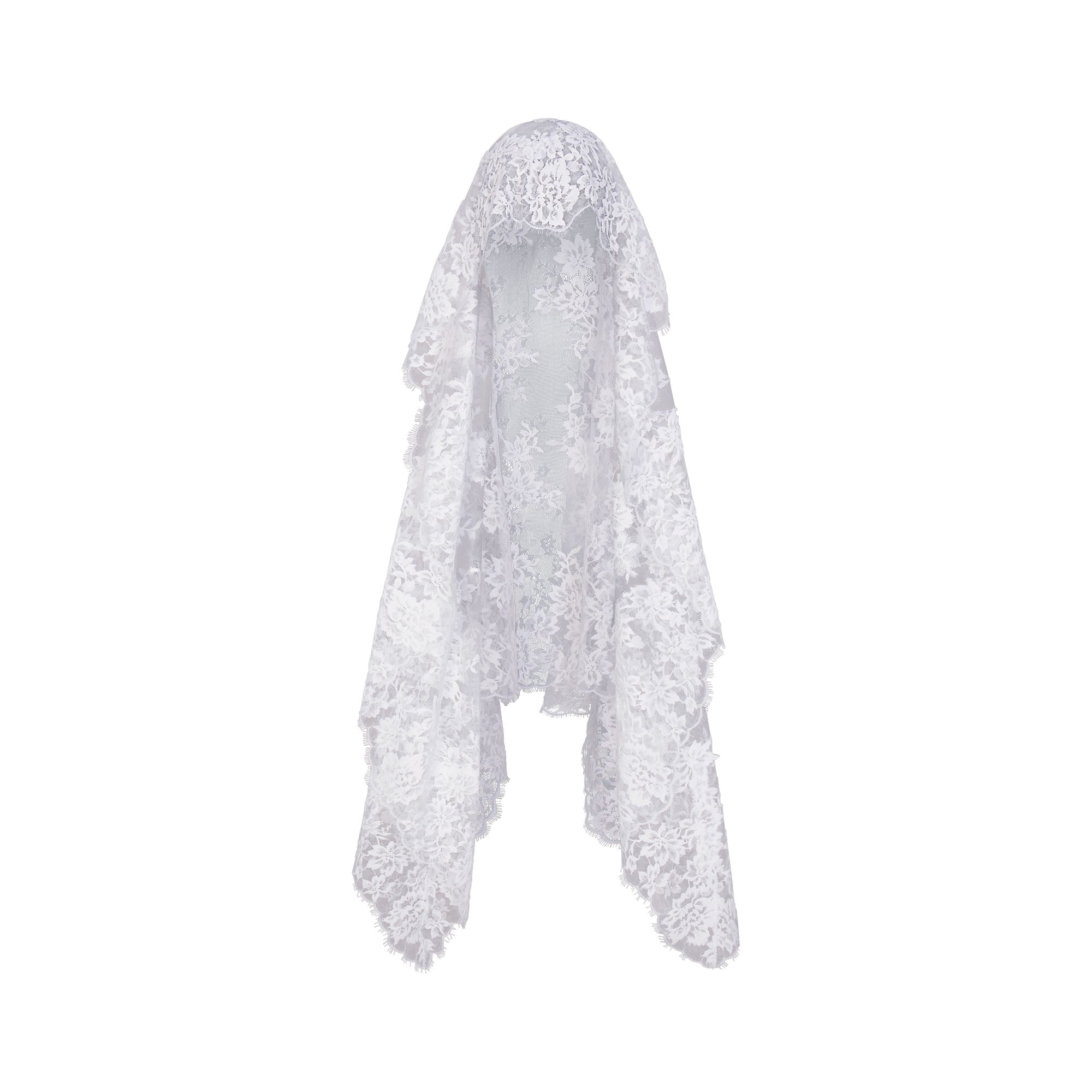 SKIMS LACE VEIL | SNOW FLAT ON A WHITE BACKGROUND | FLT