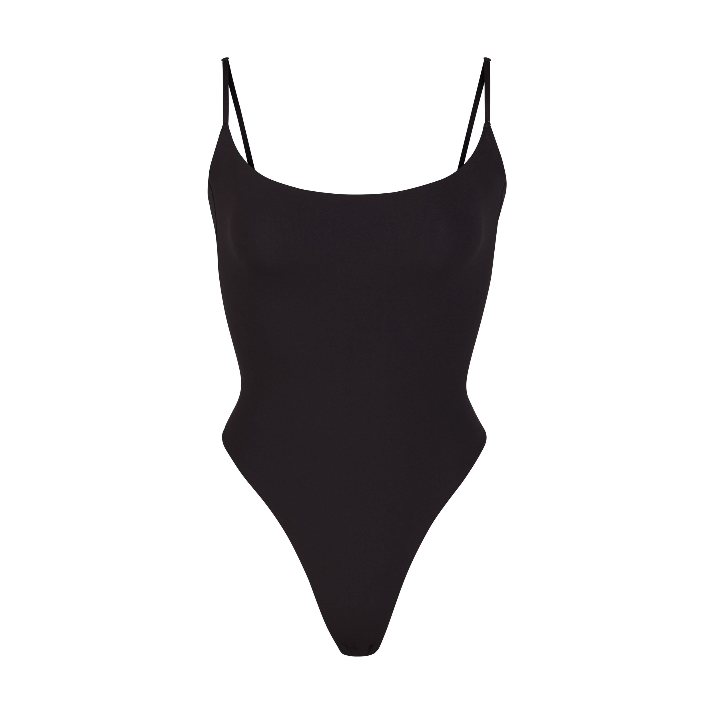 FITS EVERYBODY CAMI BODYSUIT | ONYX (BODYSUITS) LAYS FLAT ON A WHITE BACKGROUND | FLT