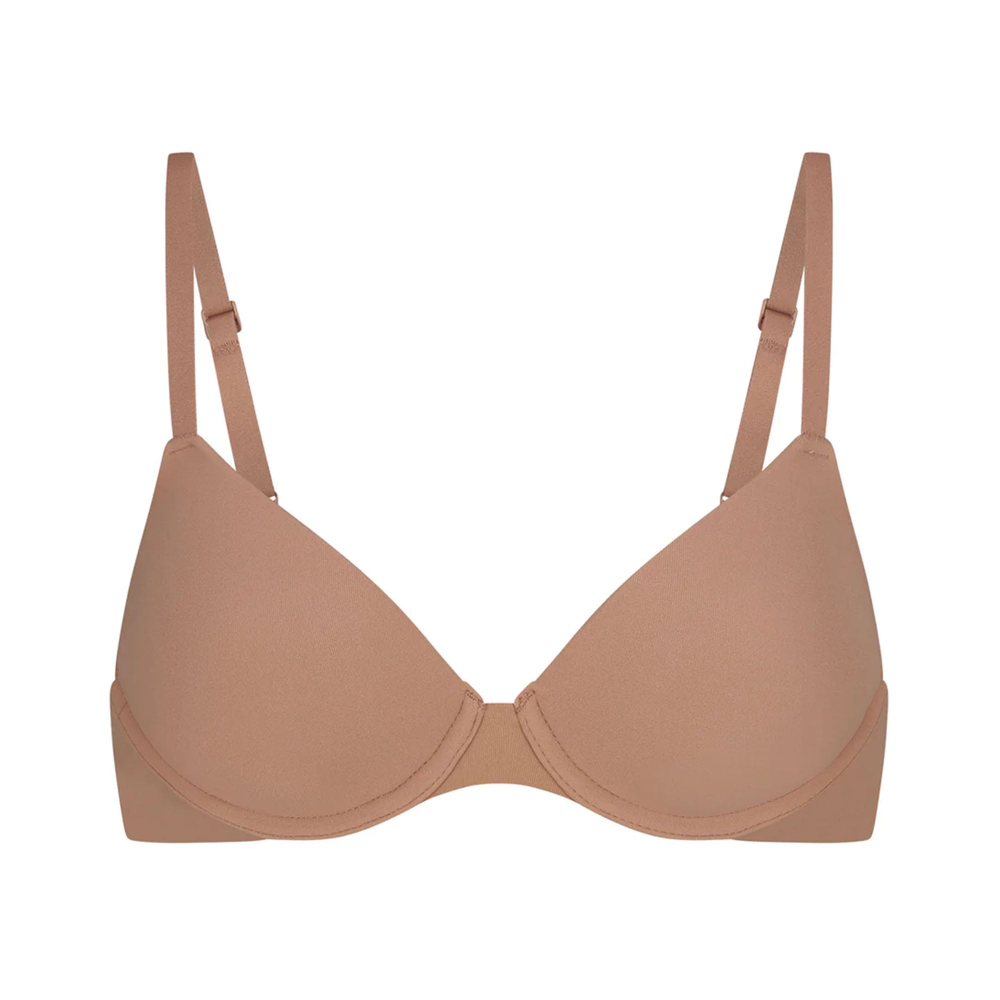 FITS EVERYBODY T-SHIRT BRA | SIENNA (DEMI BRAS) LAYS FLAT ON A WHITE BACKGROUND | FLT