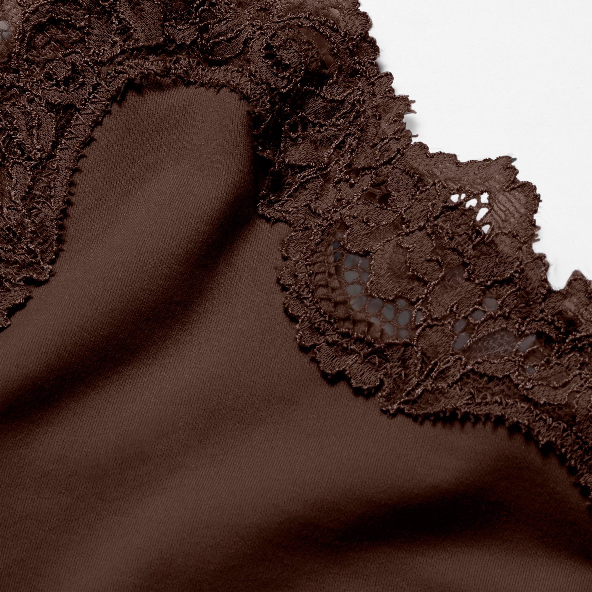 FITS EVERYBODY LACE SCOOP BRALETTE | ESPRESSO ADDITIONAL FABRIC DETAILS | about this fabric