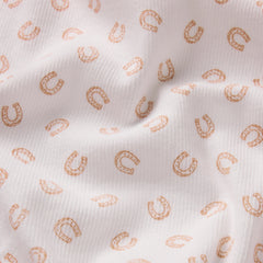 COTTON RIB T-SHIRT | OCHRE HORSESHOE PRINT ADDITIONAL FABRIC DETAILS