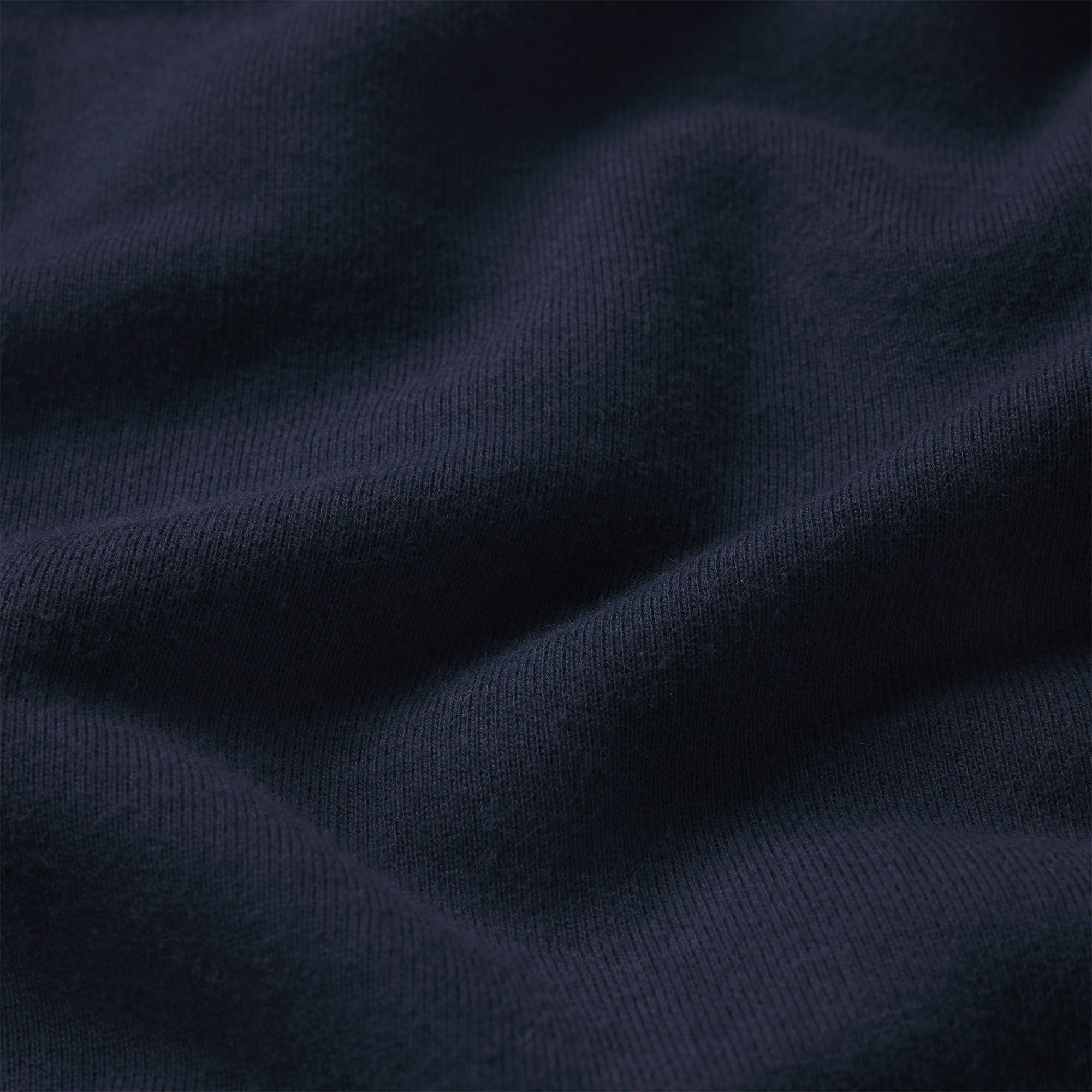 DRAPEY FRENCH TERRY HALF ZIP | NAVY ADDITIONAL FABRIC DETAILS