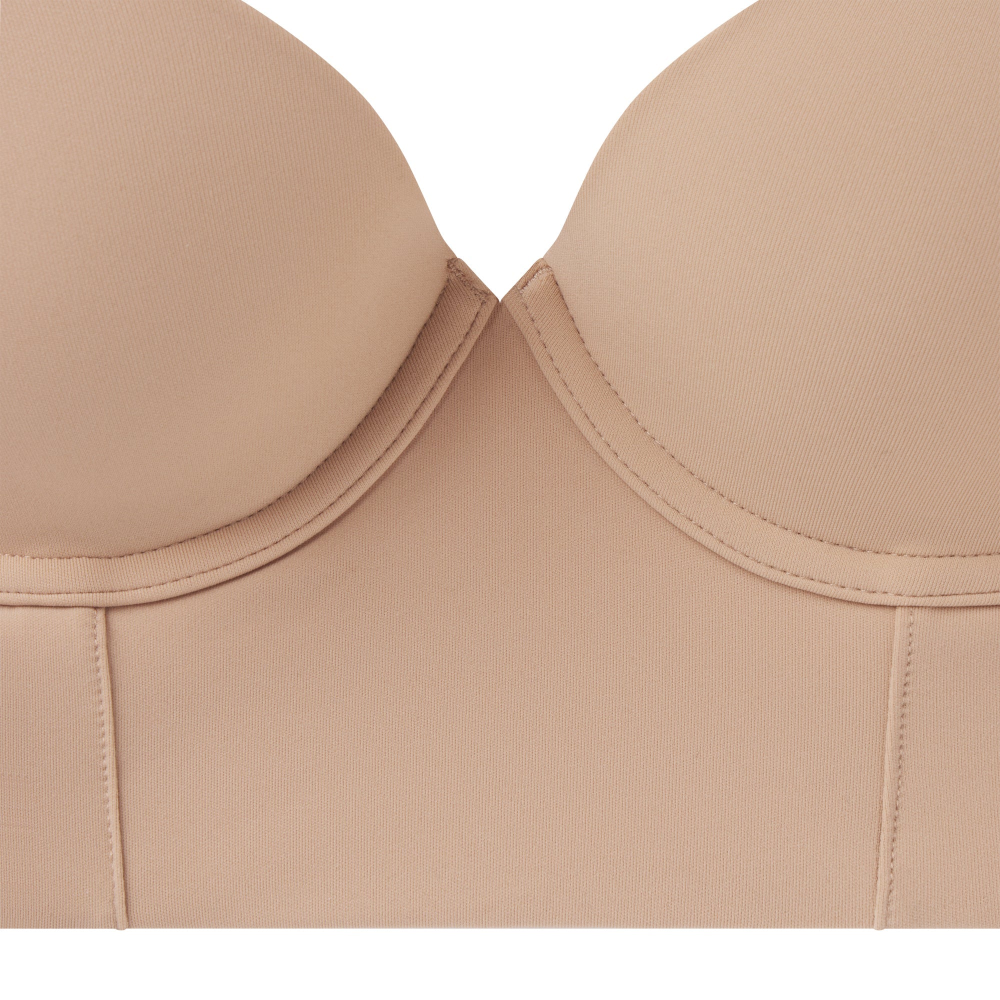 FITS EVERYBODY LOW BACK LONGLINE BRA | CLAY ADDITIONAL FABRIC DETAILS