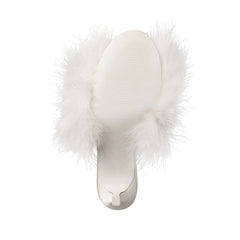 FEATHER KITTEN HEEL | IVORY ADDITIONAL FABRIC DETAILS