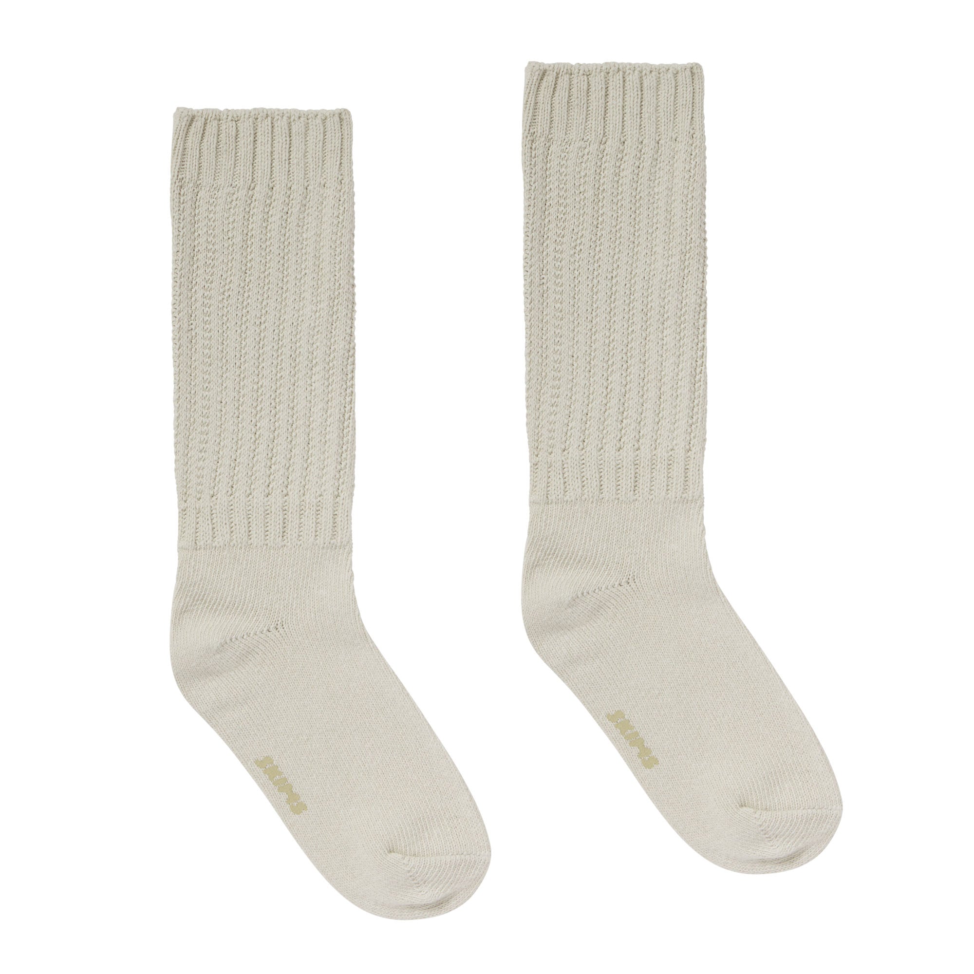 SLOUCH SOCK | BONE (SLOUCH SOCKS) LAYS FLAT ON A WHITE BACKGROUND | FLT