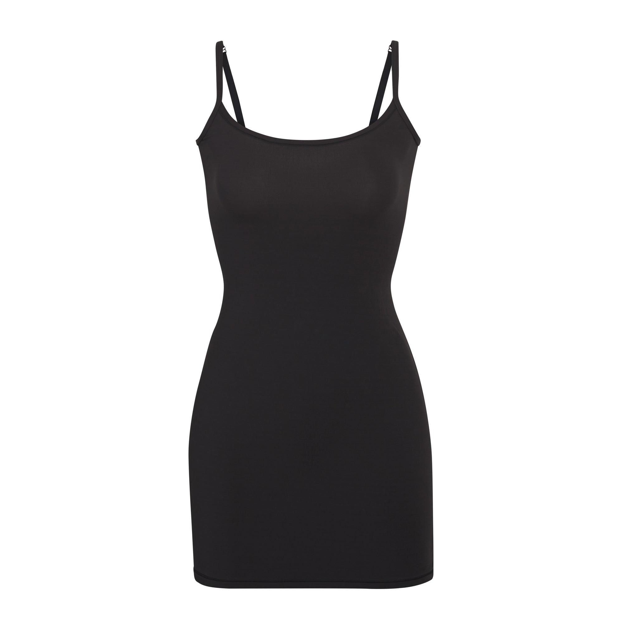 FITS EVERYBODY SLIP DRESS | ONYX LAYS FLAT ON A WHITE BACKGROUND | FLT