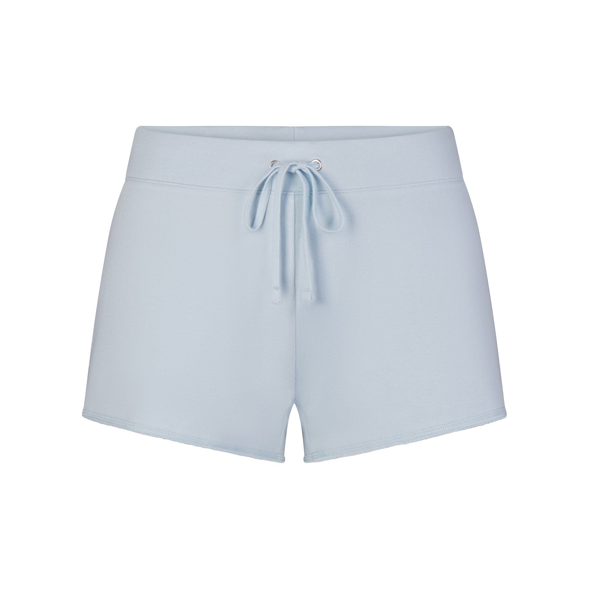 DRAPEY FRENCH TERRY SHORT | POWDER BLUE FLAT ON A WHITE BACKGROUND | FLT