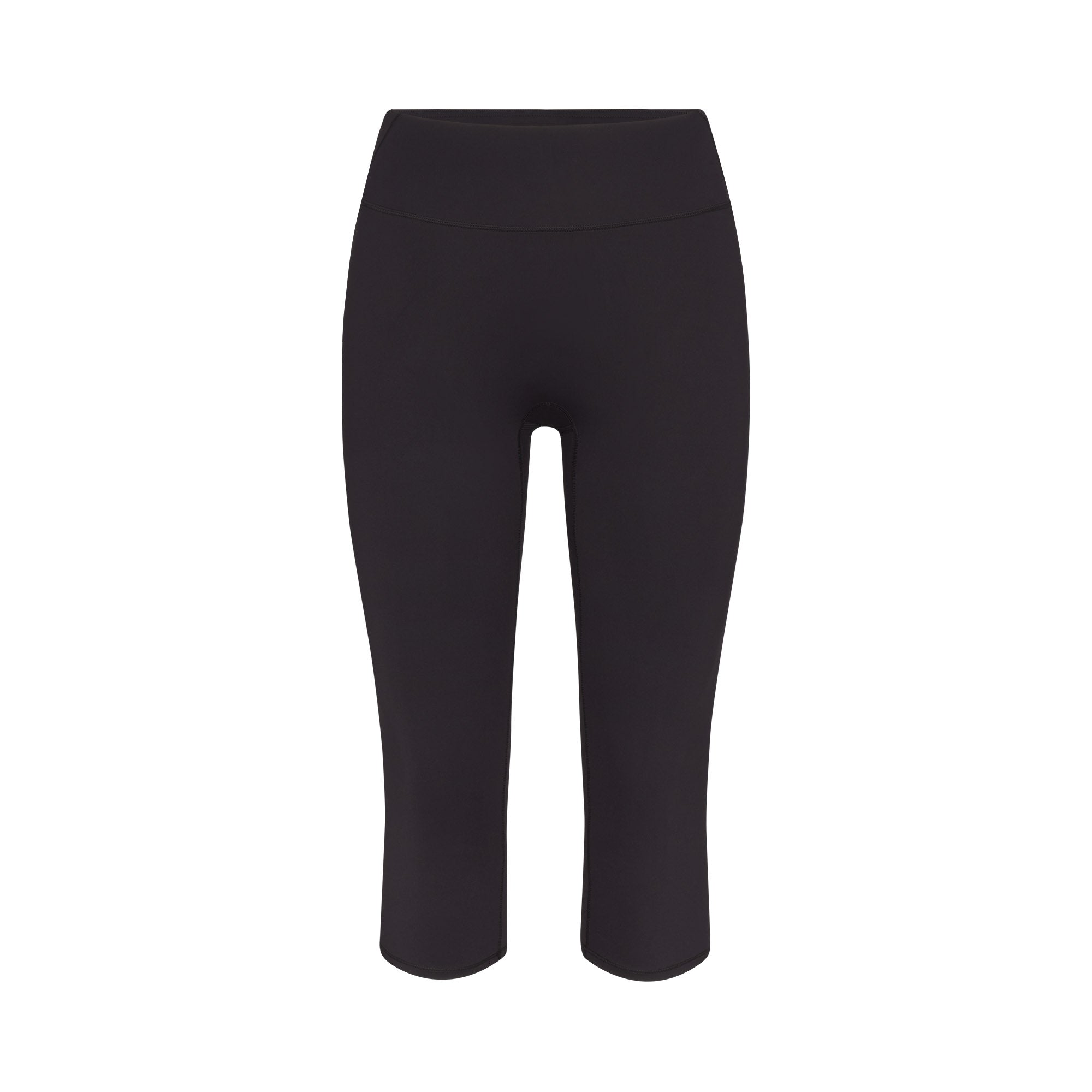 NikeSKIMS MATTE CROP 17" LEGGING | OBSIDIAN FLAT ON A WHITE BACKGROUND | FLT
