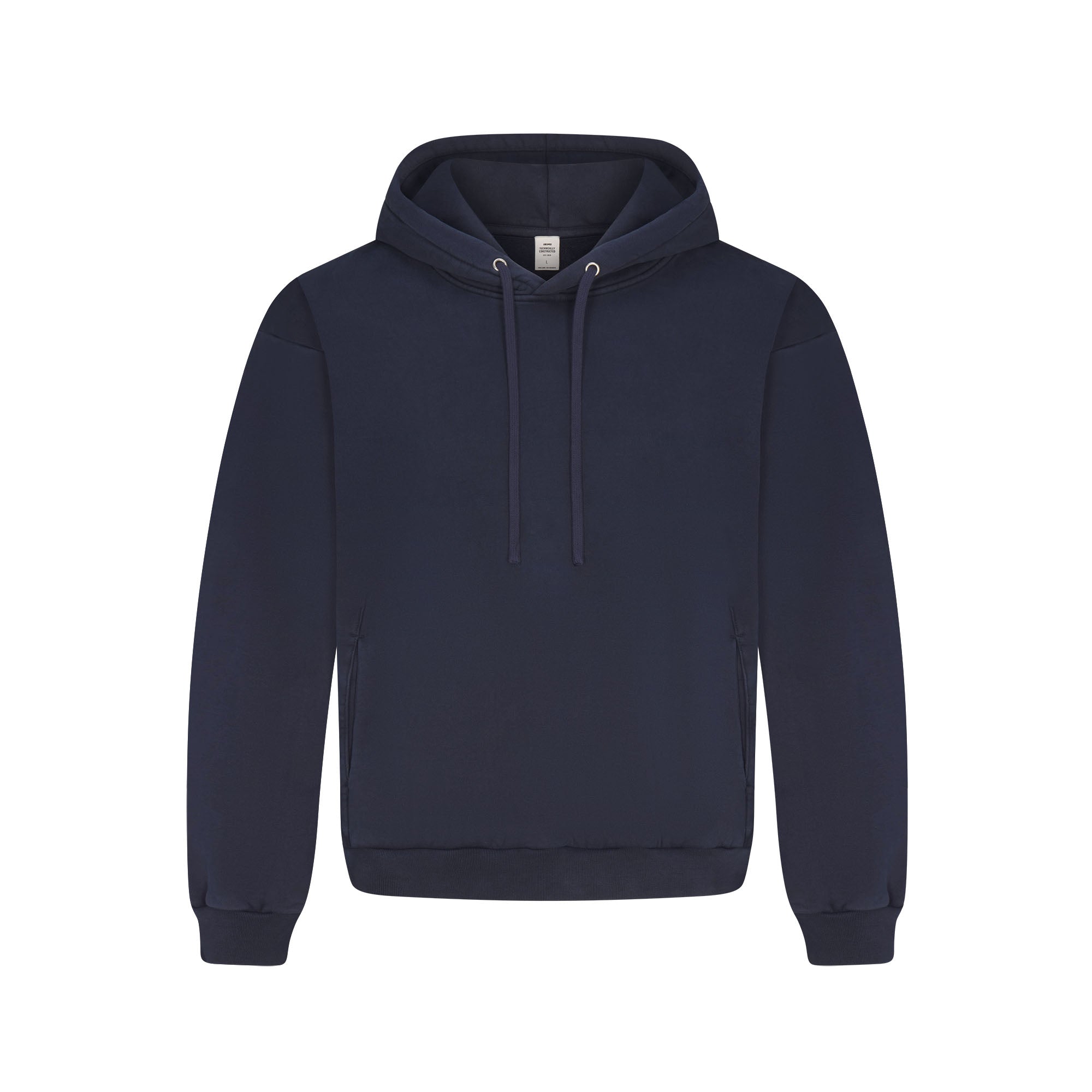 HEAVYWEIGHT FLEECE MENS HOODIE | NAVY FLAT ON A WHITE BACKGROUND | FLT
