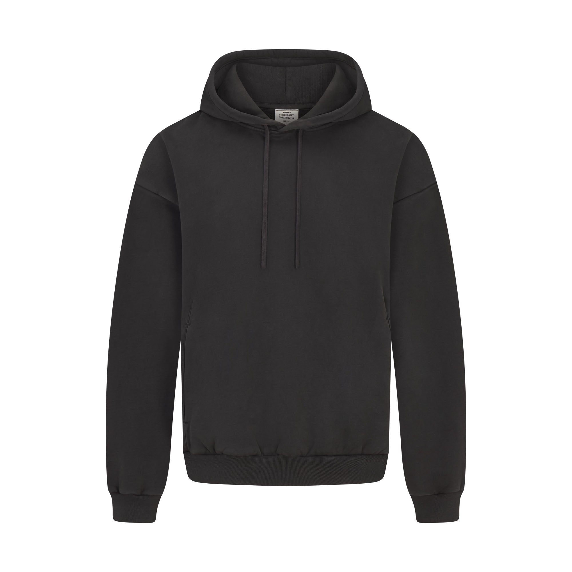 HEAVYWEIGHT FLEECE MENS HOODIE | WASHED ONYX FLAT ON A WHITE BACKGROUND | FLT