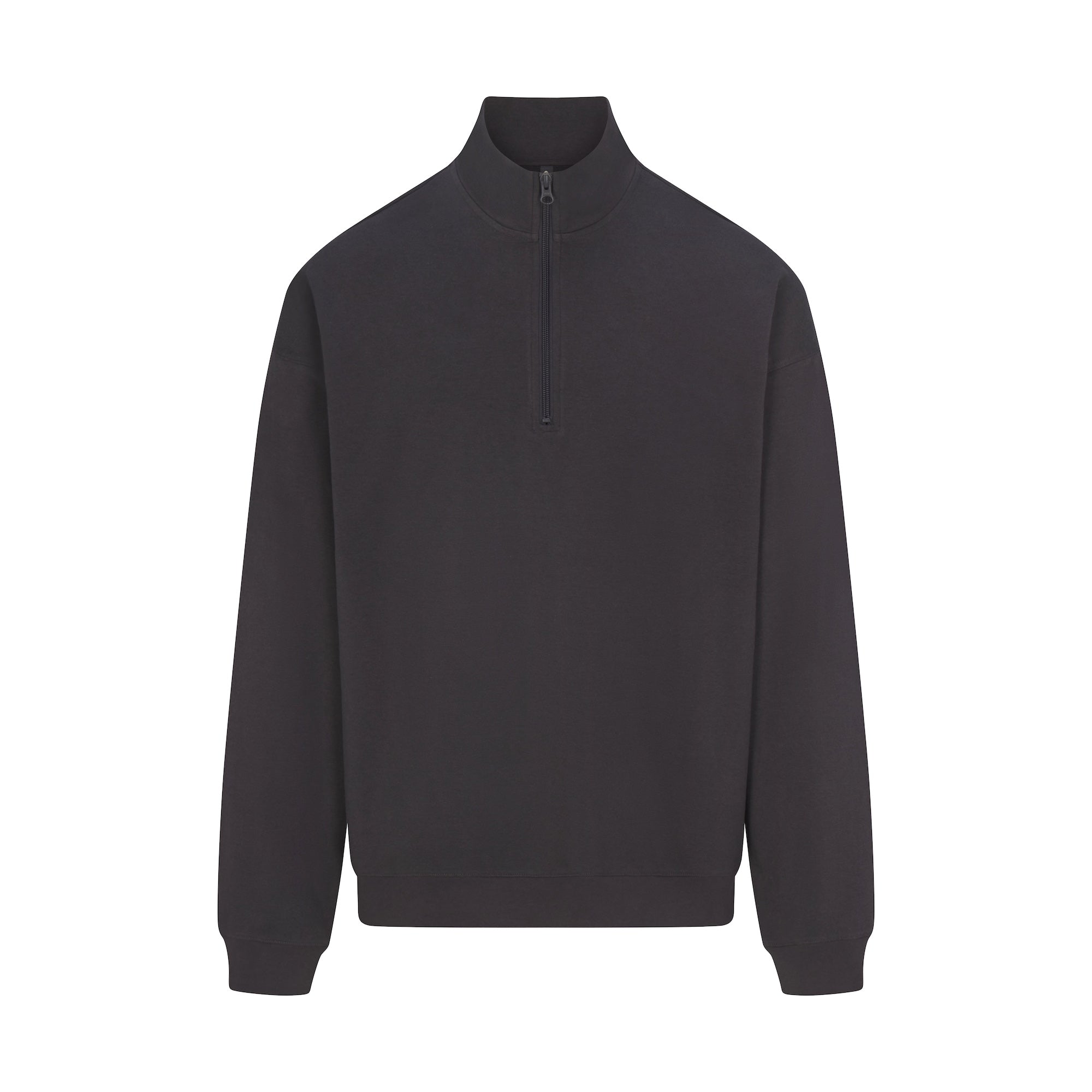 JERSEY LOUNGE MENS RELAXED QUARTER ZIP PULLOVER | ASH (MENS SWEATSHIRTS) FLAT ON A WHITE BACKGROUND | FLT