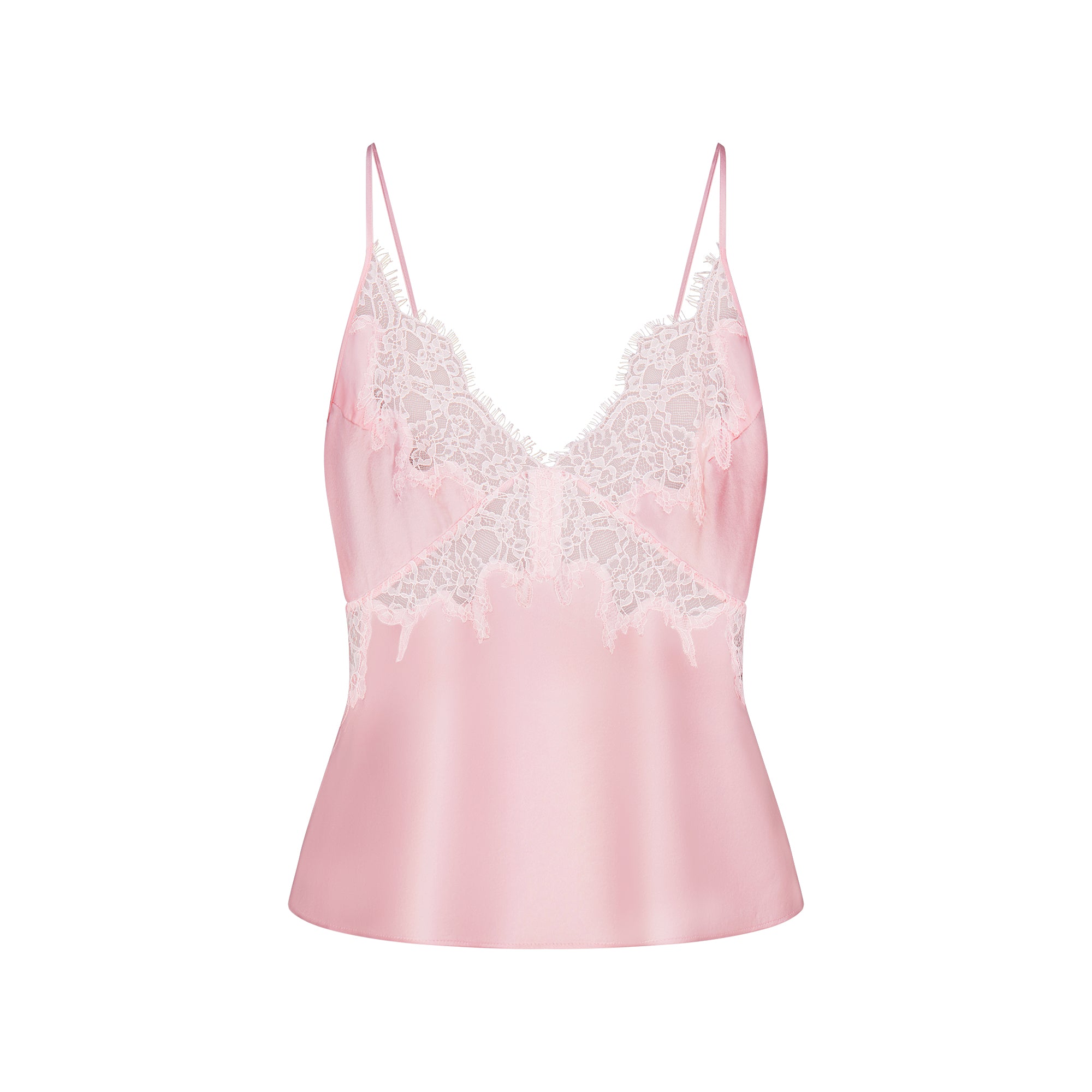 SILK LACE CAMI | PEONY TONAL FLAT ON A WHITE BACKGROUND | FLT
