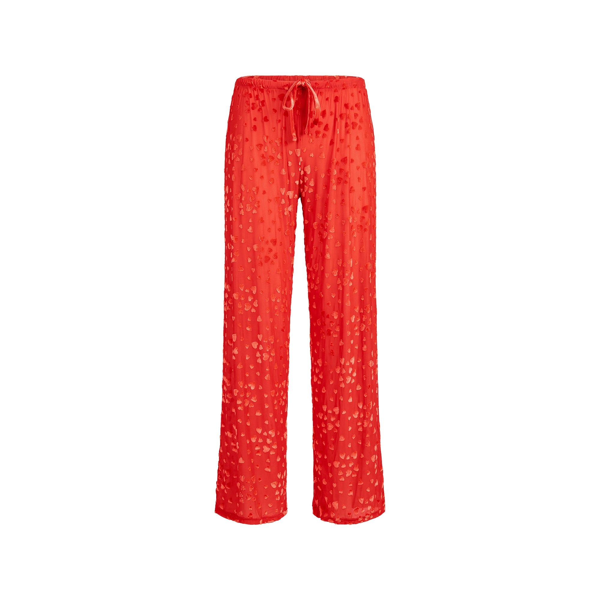 SHEER VELVET CAMI AND PANT SET | RUBY FLAT ON A WHITE BACKGROUND | FLT
