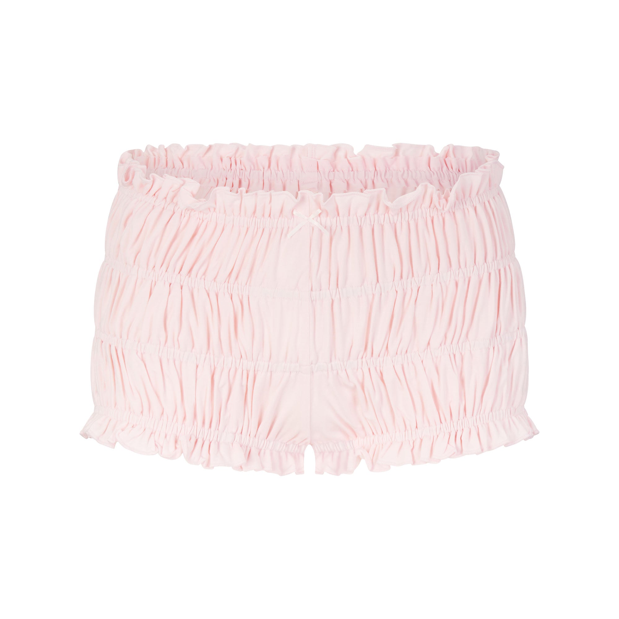SKIMS SLEEP CAMI AND BLOOMER SET | BARELY PINK FLAT ON A WHITE BACKGROUND | FLT