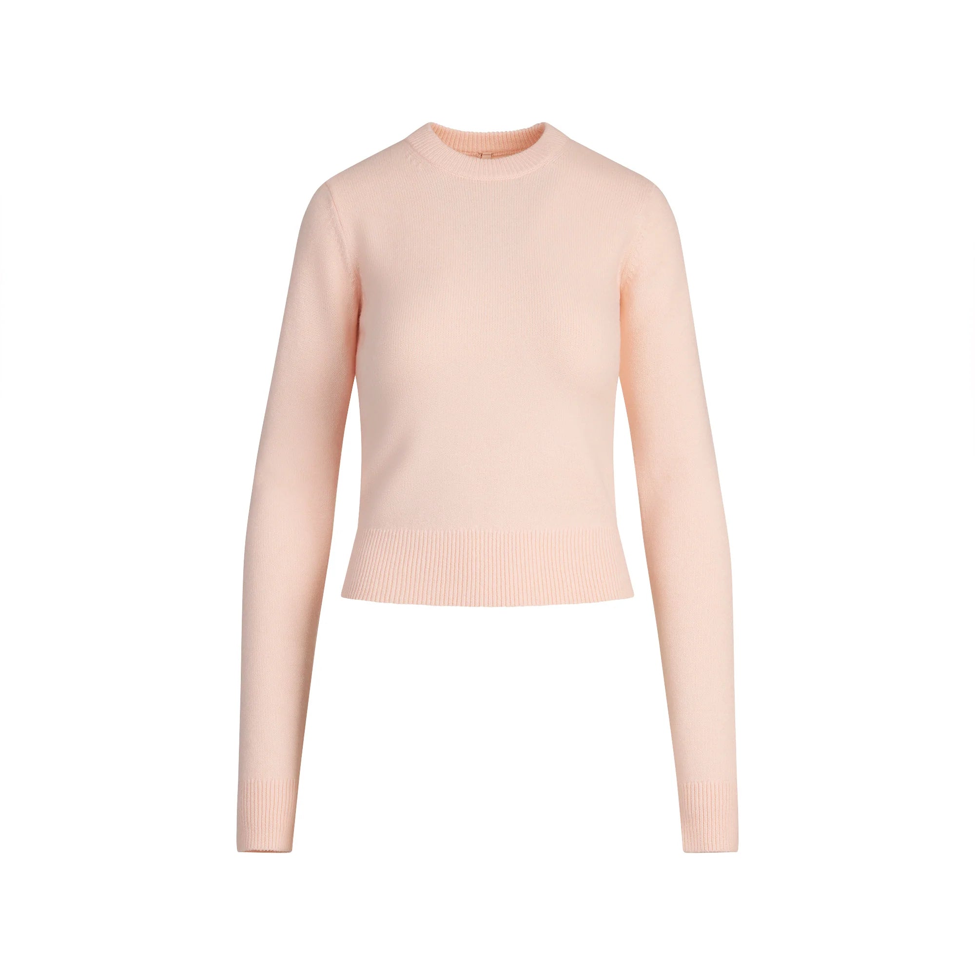 SWEATER KNITS LONG SLEEVE FITTED CREW NECK | PRIMROSE FLAT ON A WHITE BACKGROUND | FLT
