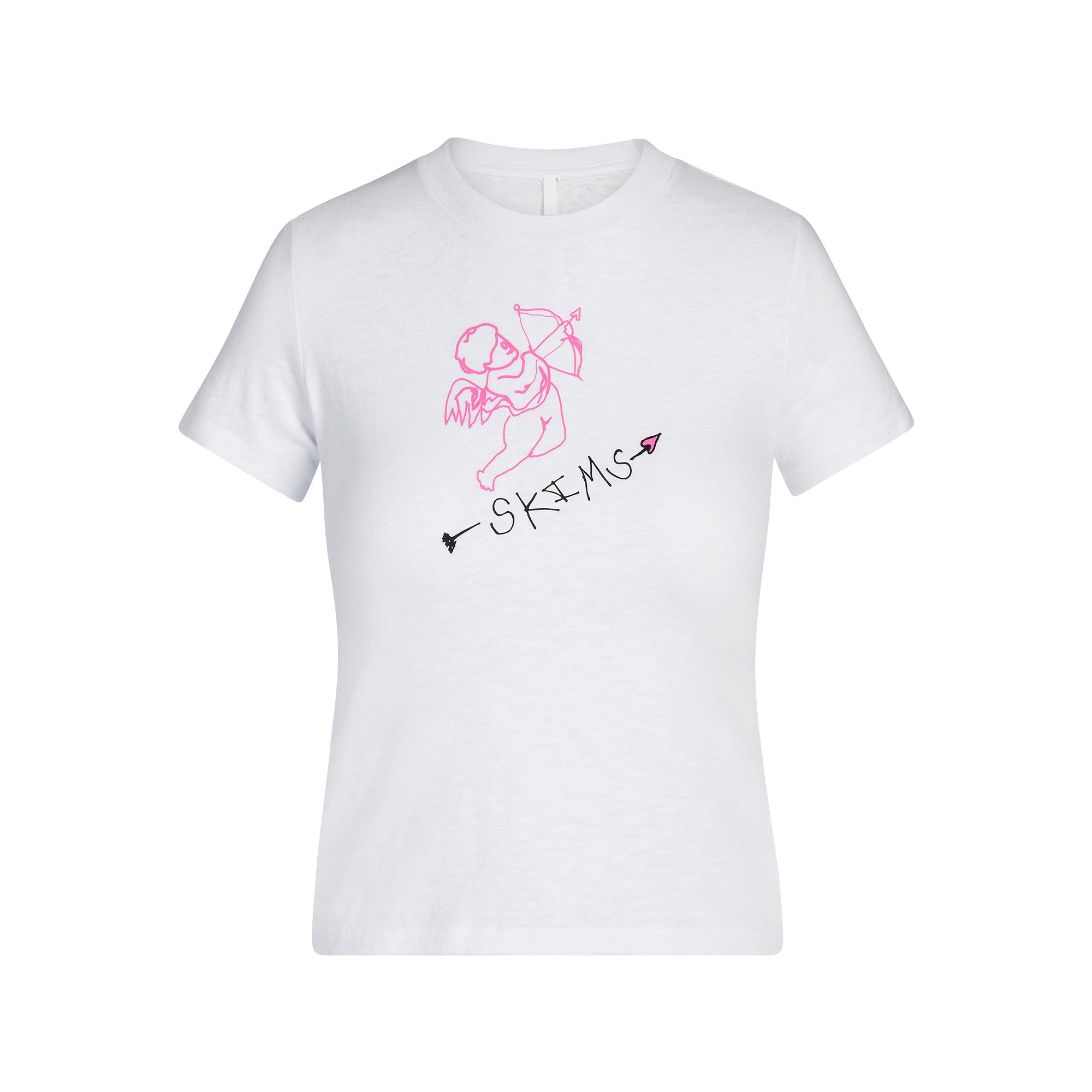WORN IN JERSEY T-SHIRT | SNOW SKIMS ANGEL FLAT ON A WHITE BACKGROUND | FLT