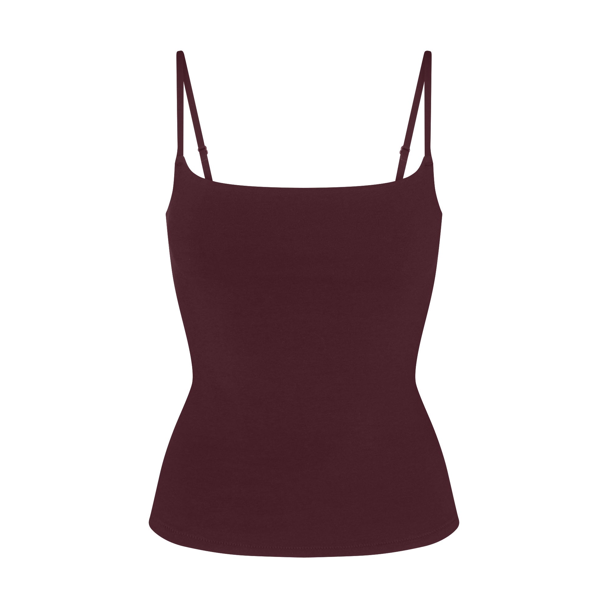 COTTON JERSEY SCOOP NECK CAMI | CURRANT FLAT ON A WHITE BACKGROUND | FLT
