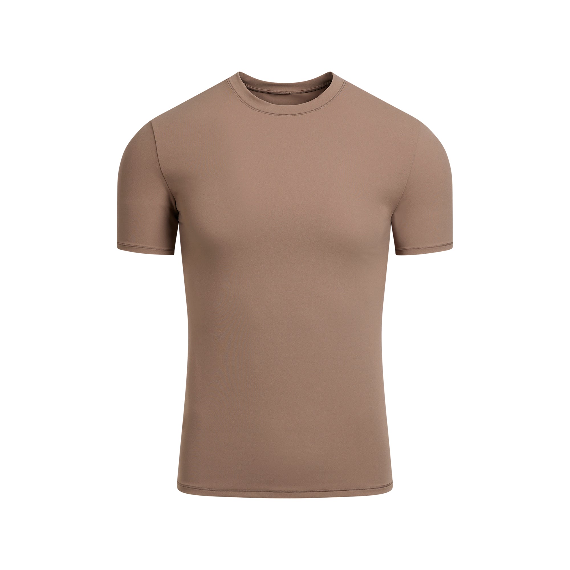 FITS EVERYBODY MENS T-SHIRT | UMBER FLAT ON A WHITE BACKGROUND | FLT