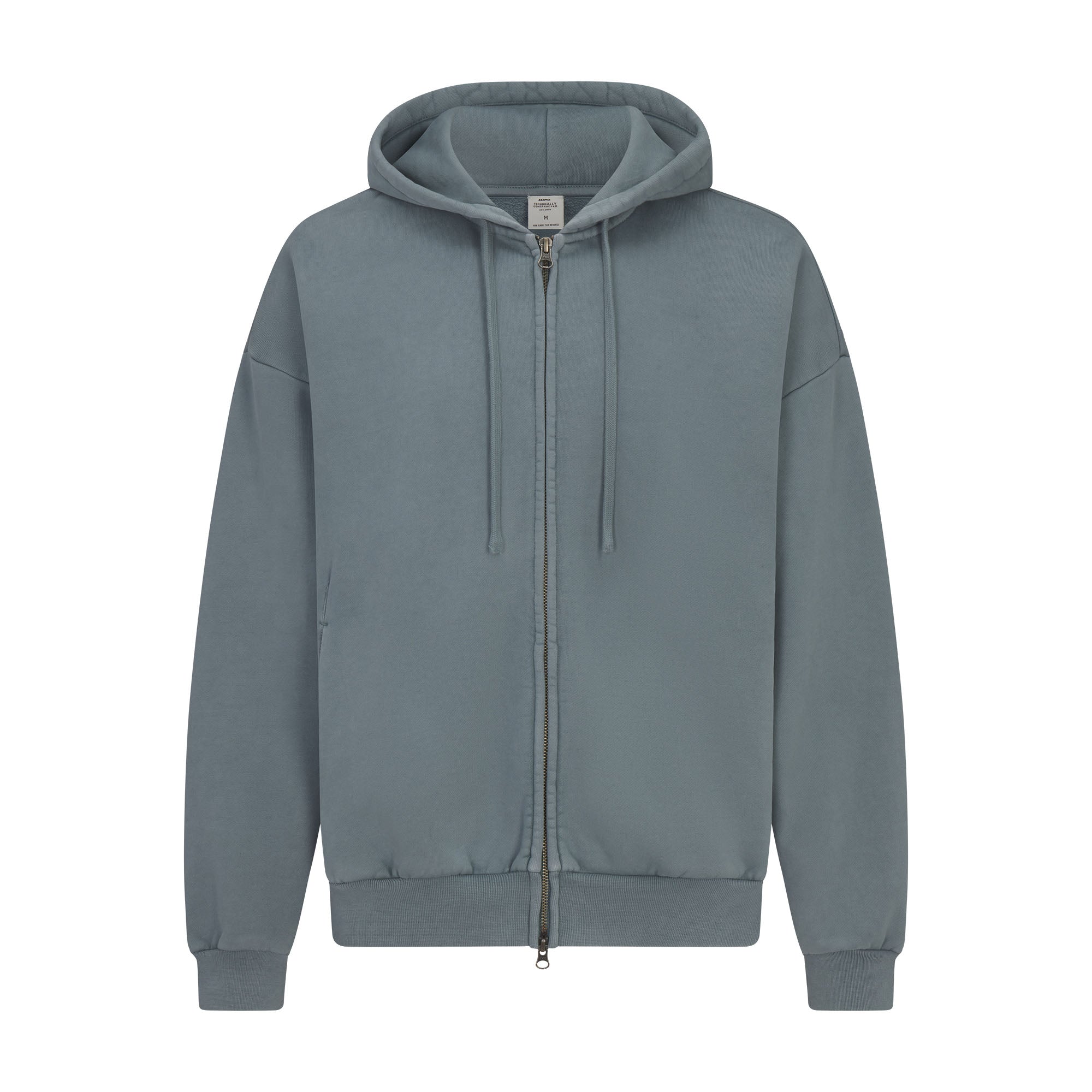 HEAVYWEIGHT FLEECE MENS ZIP UP HOODIE | KYANITE FLAT ON A WHITE BACKGROUND | FLT
