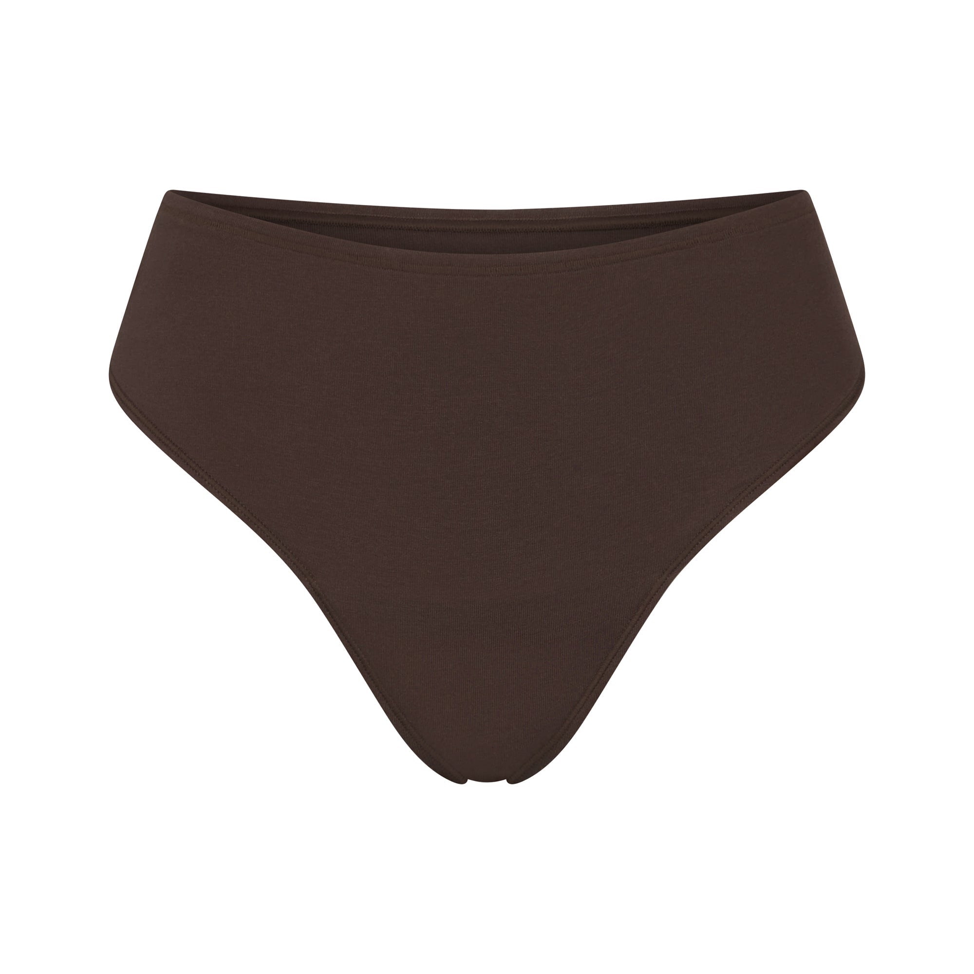 PERIOD PANTIES THONG | ESPRESSO FLAT ON A WHITE BACKGROUND | FLT
