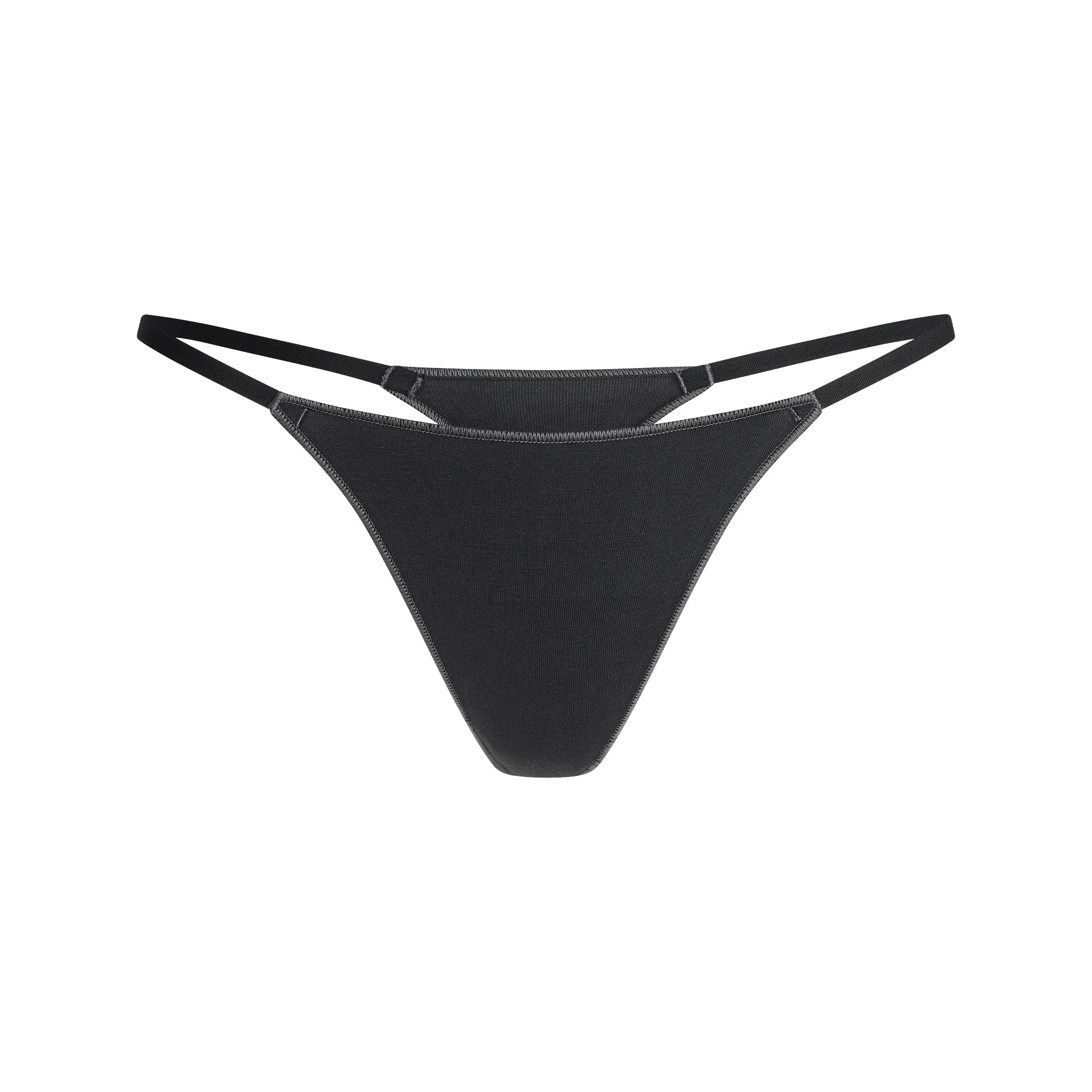LIGHTWEIGHT COTTON STRING THONG | SOOT TONAL FLAT ON A WHITE BACKGROUND | FLT