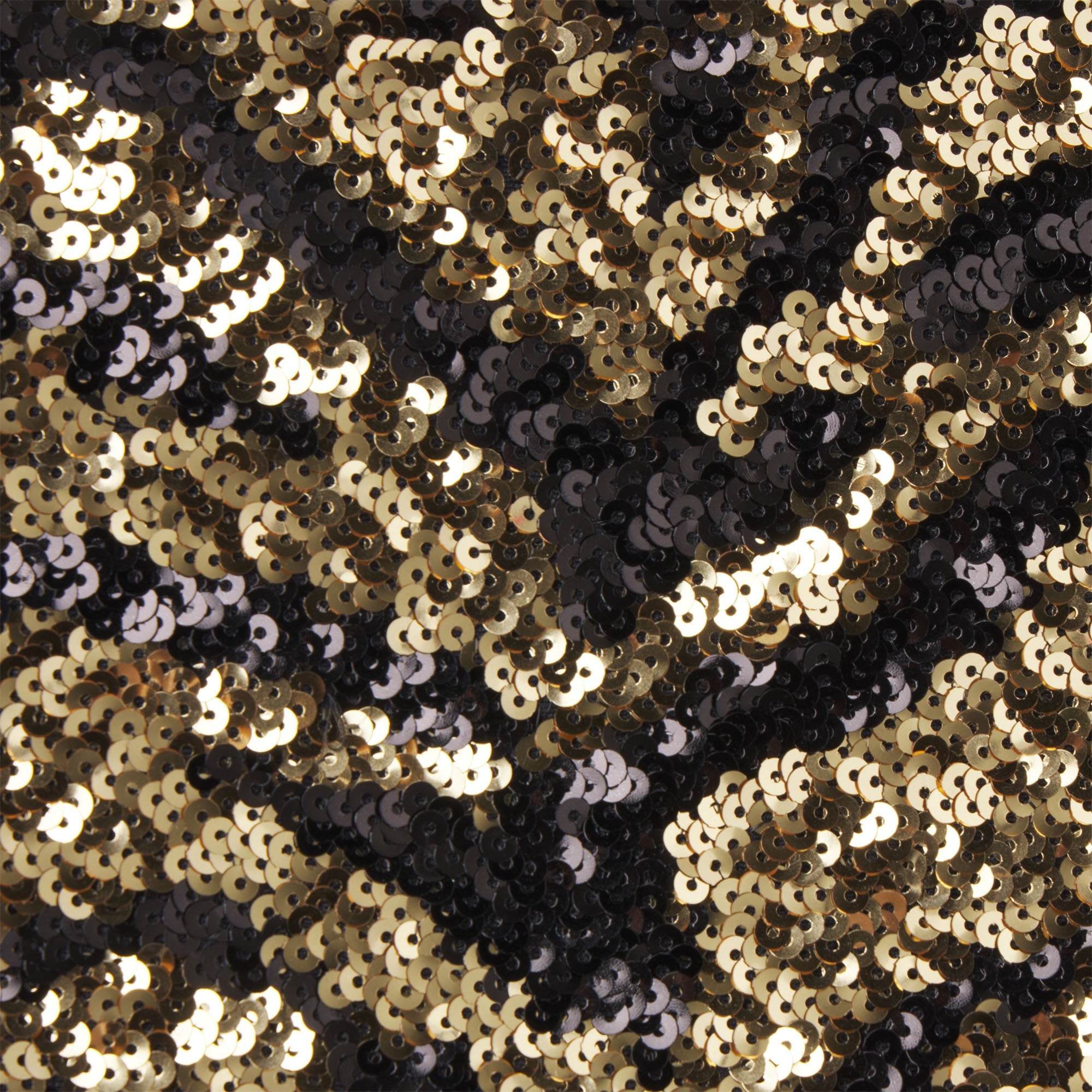 ICONIC SWIM SEQUIN TRIANGLE BIKINI TOP | BISCOTTI SEQUINED ZEBRA ADDITIONAL FABRIC DETAILS
